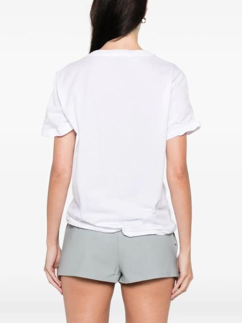 Prada triangle logo jersey T-shirt - White