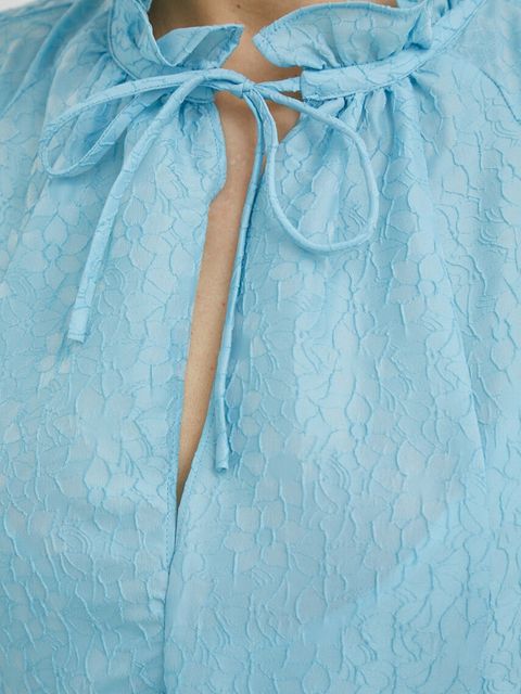 Samsoe Samsoe sukienka kolor niebieski maxi rozkloszowana