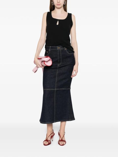 Victoria Beckham pleated-back tank top - Black - zdjęcie produktu nr 2
