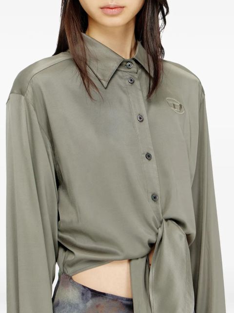 Diesel Elta tie-front midi dress - Green