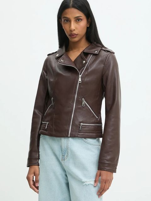 Answear.LAB ramoneska kolor brązowy przejściowa - zdjęcie produktu nr 1