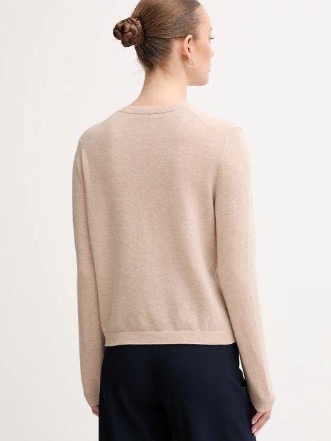 United Colors of Benetton sweter wełniany damski kolor beżowy lekki 1002D501U - zdjęcie produktu nr 2