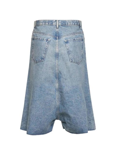 Maison Margiela frayed dropped-rise denim shorts - Blue - zdjęcie produktu nr 2