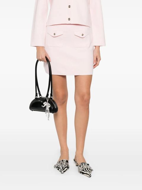 Self-Portrait Curved Charm shoulder bag - Black