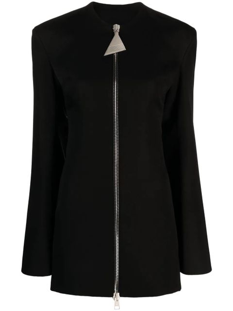 The Attico zip-up virgin wool minidress - Black - zdjęcie produktu nr 1