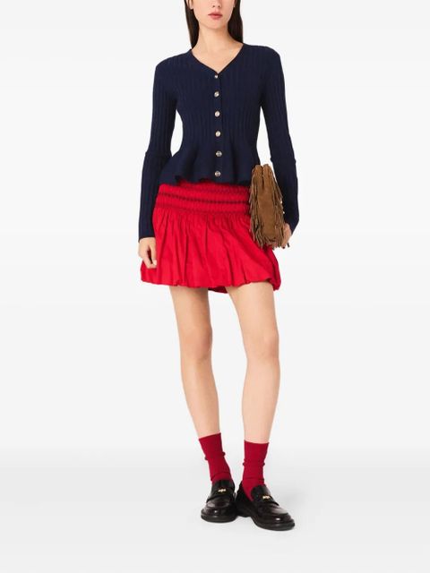 Maje button-down peplum cardigan - Blue