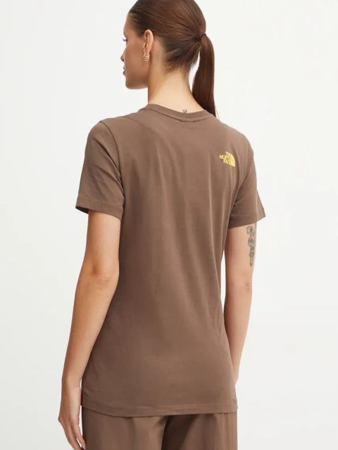 The North Face t-shirt bawełniany Tee -Seasonal Logo Pack kolor brązowy NF0A89CT1OI1