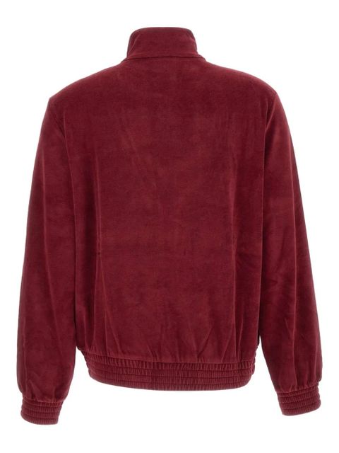 MC2 Saint Barth Miriam Chenille logo-embroidered zip-up sweater