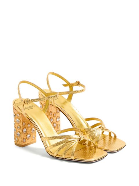 Valentino Garavani 90mm Preshoes embellished sandals - Gold