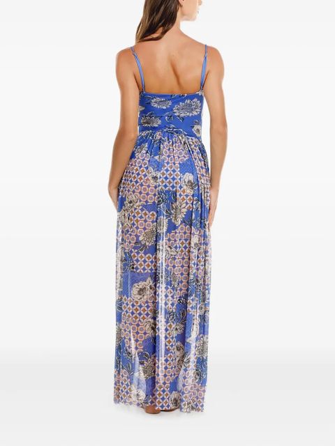Agua By Agua Bendita Meeg Quilt maxi dress - Blue