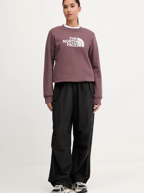 The North Face bluza Drew Peak damska kolor bordowy gładka NF0A89EFFAI1 - zdjęcie produktu nr 2