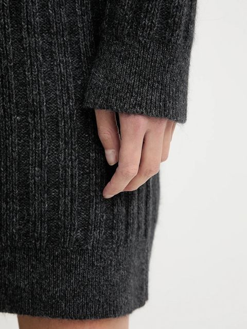 Marc O'Polo sukienka z dodatkiem wełny kolor szary mini prosta 5000007477