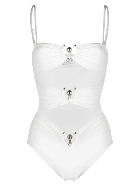 Christopher Esber square neck cut-out swimsuit - White - zdjęcie produktu nr 1