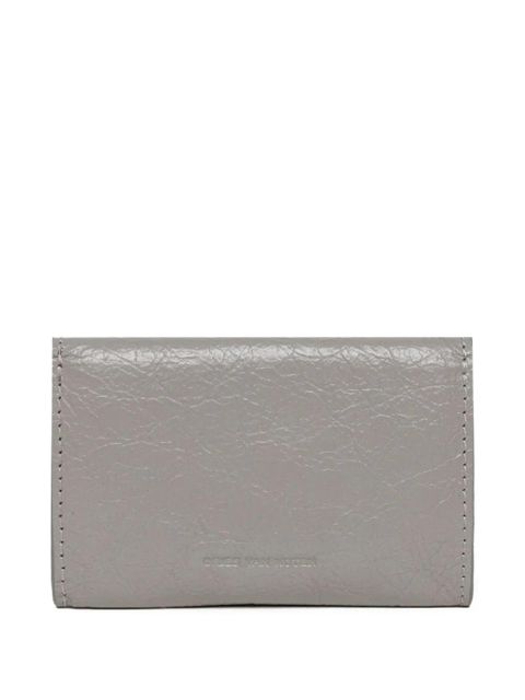 DRIES VAN NOTEN envelope-flap leather cardholder - Grey
