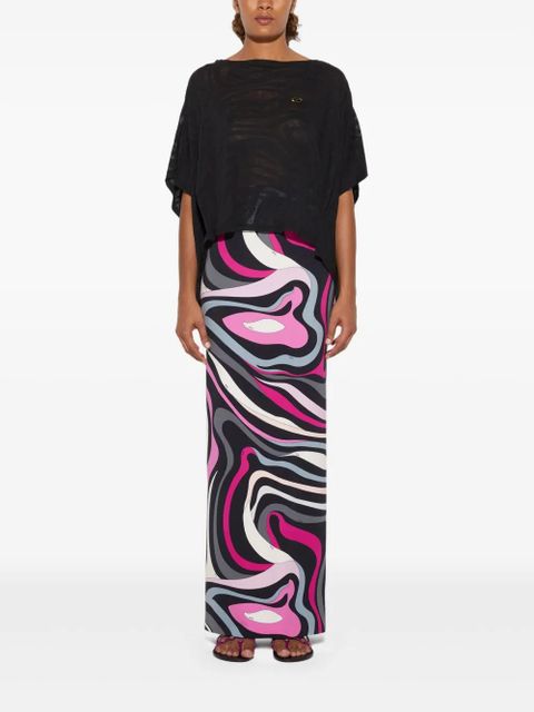 PUCCI Marmo-print maxi skirt - Black