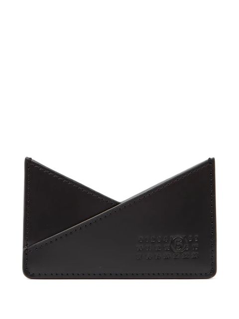 MM6 Maison Margiela single-stitch logo cardholder - Black - zdjęcie produktu nr 1