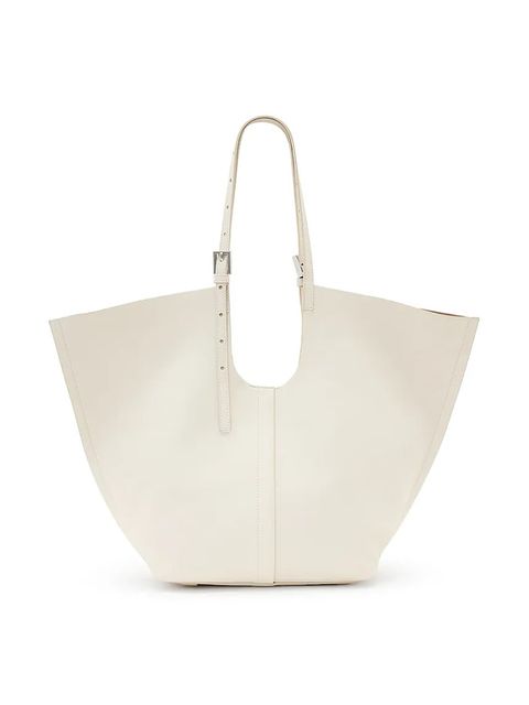 AllSaints torebka skórzana ARA kolor biały W312XC - zdjęcie produktu nr 1