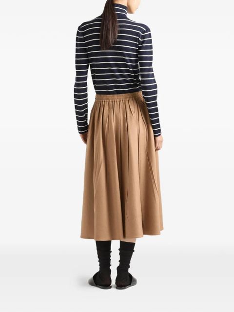 Prada camel-hair circle midi-skirt - Neutrals