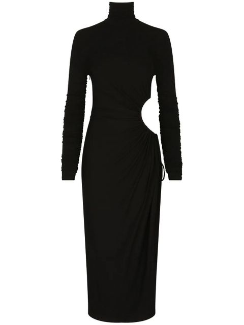 Dolce & Gabbana cut-out high-neck midi dress - Black - zdjęcie produktu nr 1