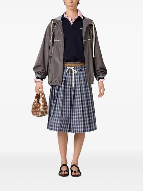 Miu Miu zip-up bomber jacket - Grey - zdjęcie produktu nr 2