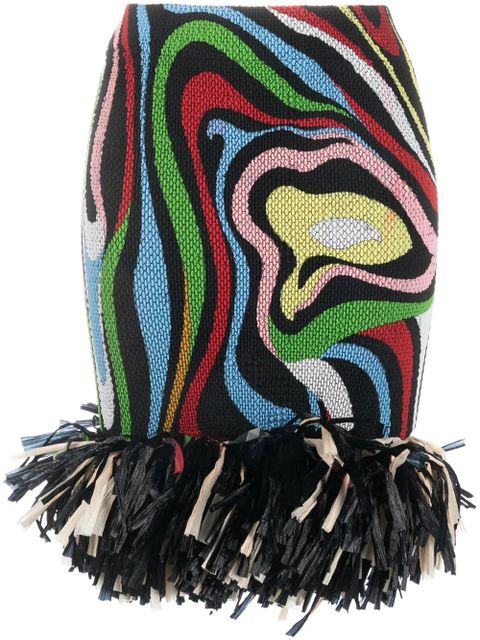 PUCCI Marmo-print fringed-edge skirt - Black - zdjęcie produktu nr 1