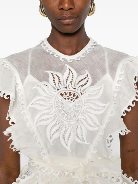 ZIMMERMANN Balance Waterfall dress - White - zdjęcie produktu nr 2