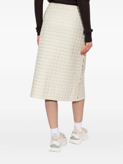 Moncler quilted button-fastening midi skirt - Neutrals