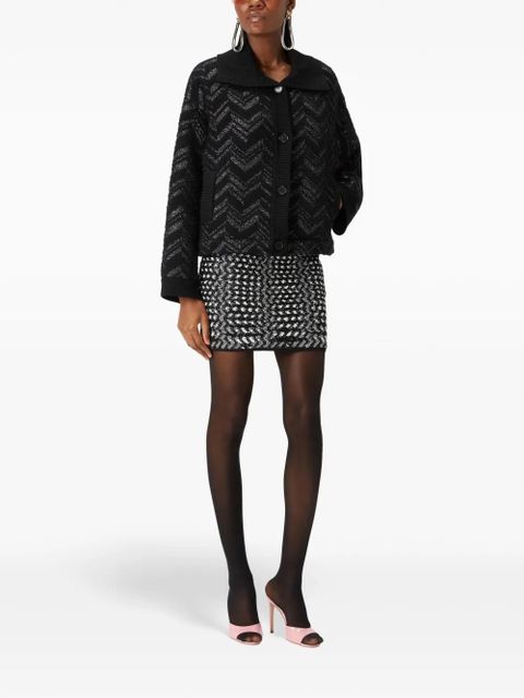 Missoni zigzag lamé mini skirt - Black