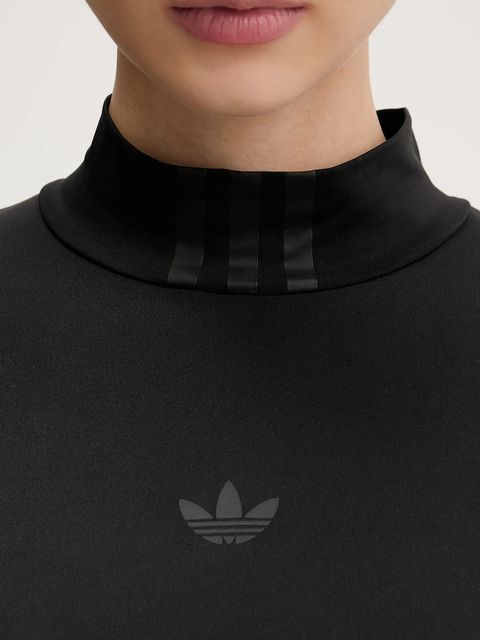 adidas Originals sukienka Ruched kolor czarny maxi dopasowana JW2806