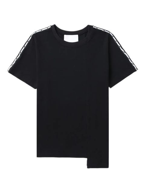 3.1 Phillip Lim asymmetrical shoulder-embellished t-shirt - Black - zdjęcie produktu nr 1