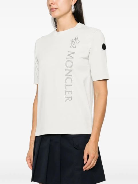 Moncler logo-appliqué T-shirt - White