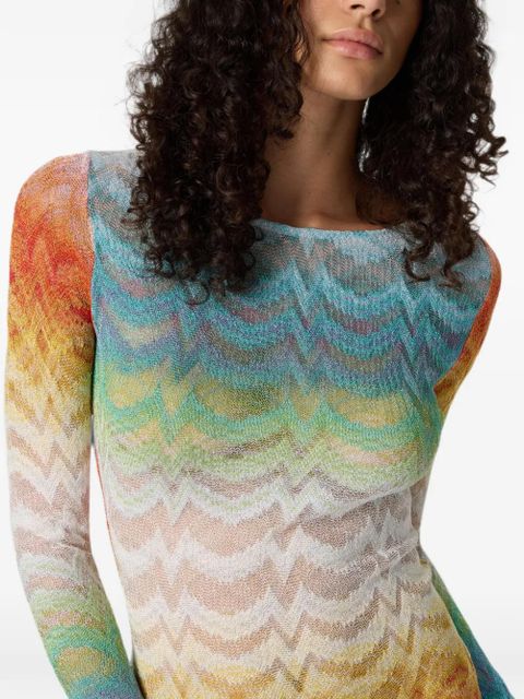Missoni long-sleeve mini dress - White
