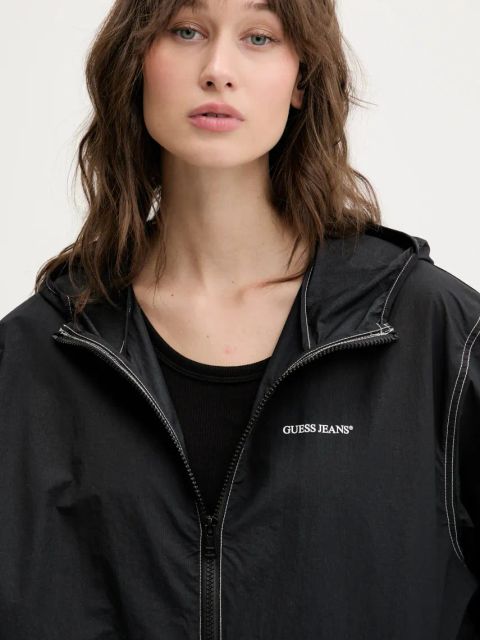 Guess Jeans kurtka kolor czarny przejściowa W5GL29 WH8N2