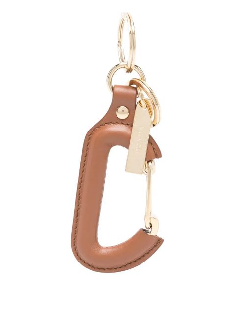 Prada leather carabiner keyring - Brown - zdjęcie produktu nr 1