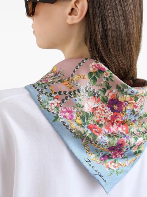 Dolce & Gabbana scarf-detail T-shirt - White