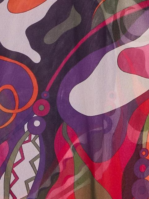 PUCCI ruffled printed top - Purple - zdjęcie produktu nr 2