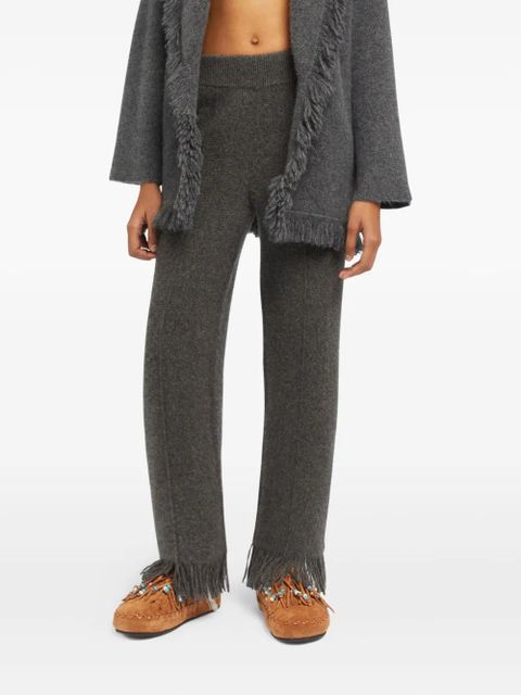 Alanui fringed knitted trousers - Grey - zdjęcie produktu nr 1