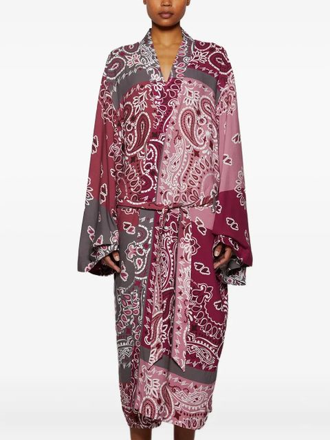 The Attico bandana-print kimono - Red