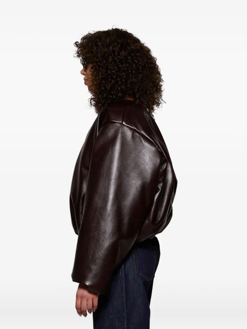 Magda Butrym balloon-sleeve bomber jacket - Brown