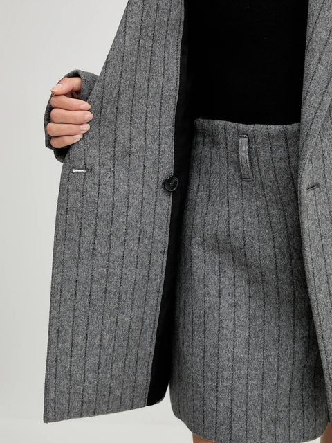 IRO płaszcz z dodatkiem wełny WM07NIMI kolor szary NIMI