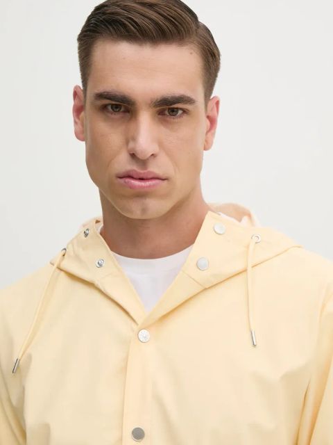 Rains kurtka Jacket W3 kolor żółty przejściowa 12010