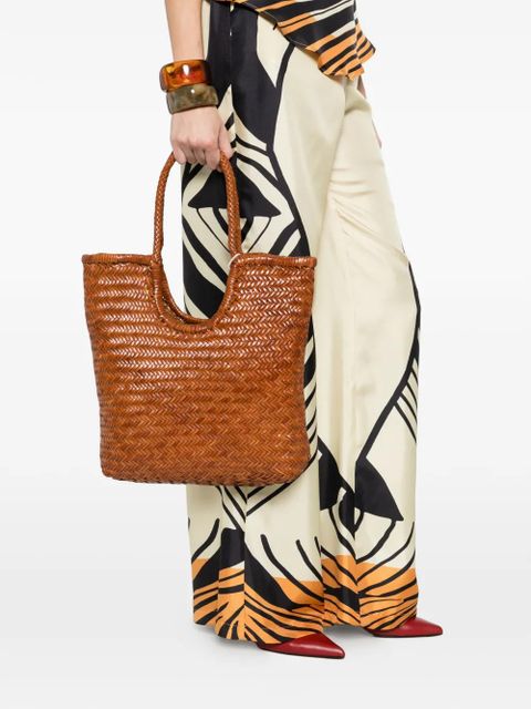 DRAGON DIFFUSION diagonal woven tote bag - Brown - zdjęcie produktu nr 2
