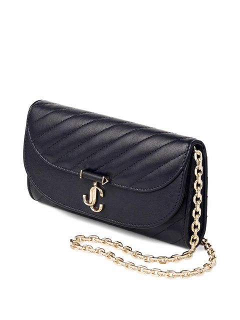Jimmy Choo Curve quilted chain-strap mini bag - Blue