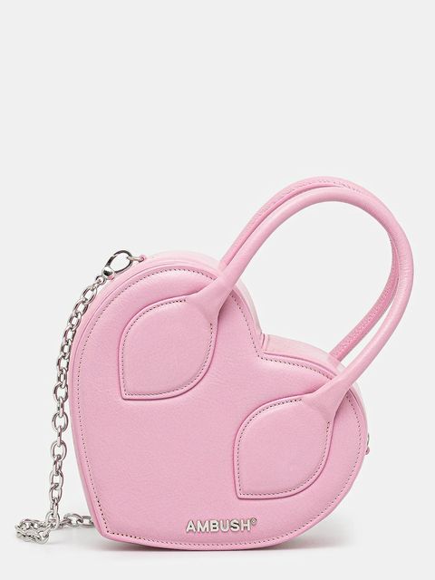 AMBUSH torebka skórzana Heart Top Handle Bag kolor różowy 12115033 - zdjęcie produktu nr 1
