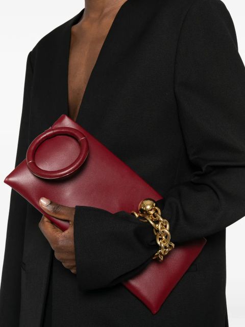 TOM FORD Aura ring leather clutch - Red - zdjęcie produktu nr 2