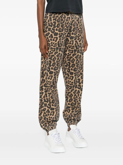 ANINE BING leopard-print track pants - Brown