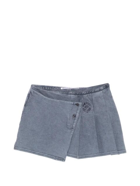 Alexander Wang pleated wrap mini skirt - Blue - zdjęcie produktu nr 1