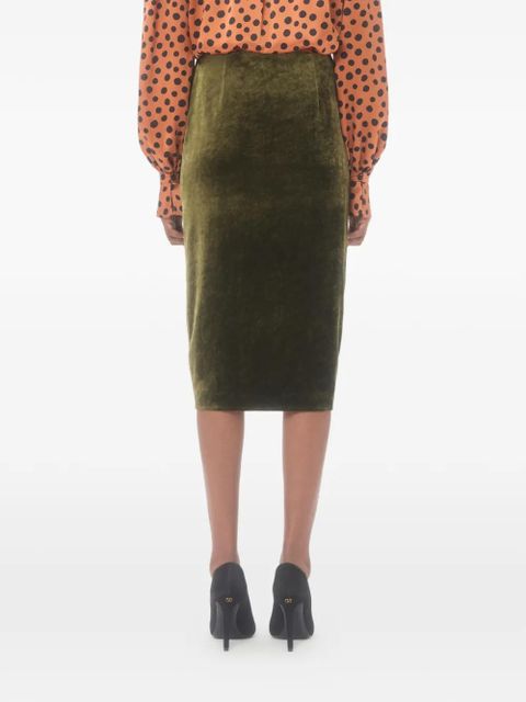 Valentino Garavani Velvet Skirt - Green