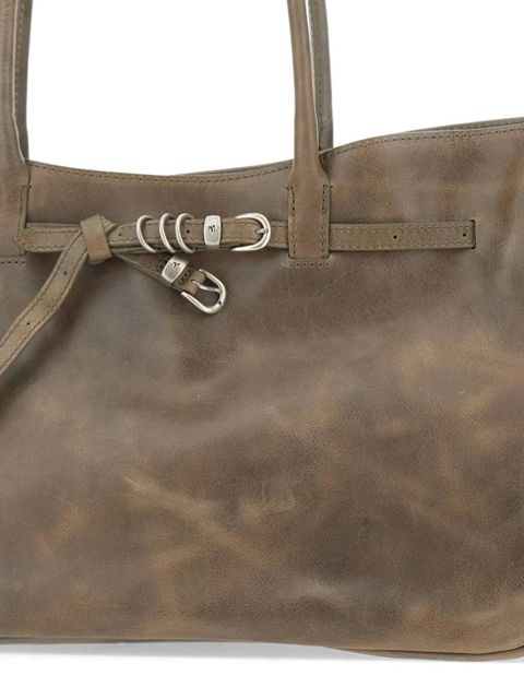 Marge Sherwood large Grandma Used leather tote bag - Brown