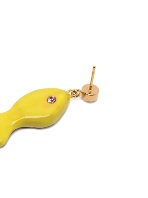 Marni fish embellished earrings - Gold